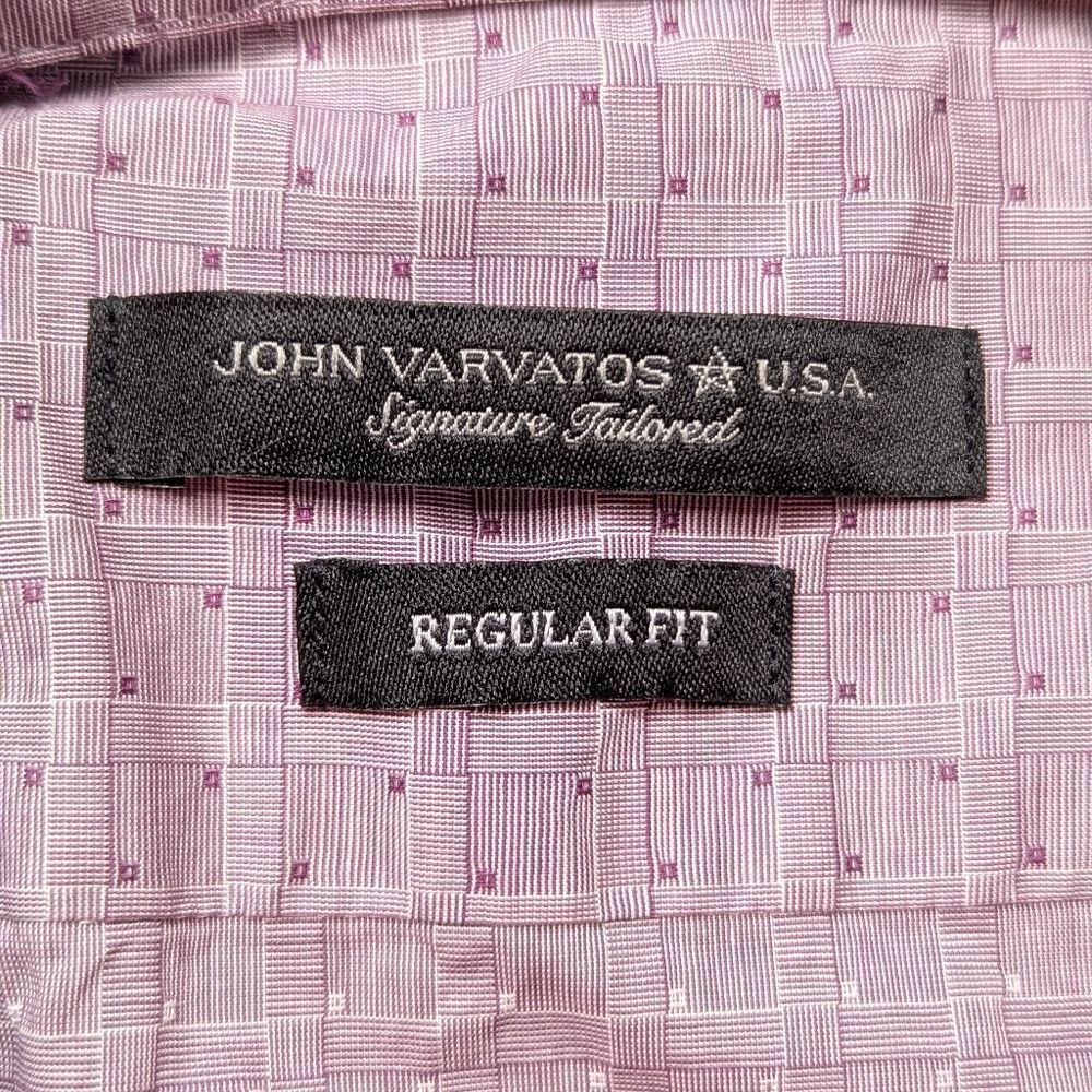 John Varvatos USA Signature Tailored Geometric Preppy Academia Long Sleeve LG - Picture 2 of 12